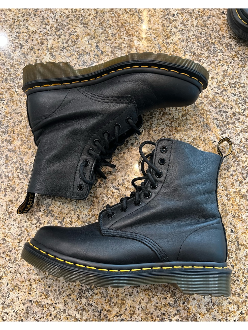 Dr. Martens Black Leather Combat Boots